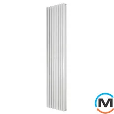 Трубчастий радіатор Betatherm Quantum 2 1500x325x104 мм вертикальний RAL9016 (білий), Підключення радіатора: Нижнє, Колір: Білий, Конструктив: Трубчастий, Висота (мм): 1500, Кількість секцій: 8, Довжина (мм): 325, фото 