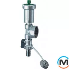 Хромований вузол FAR н. нар. з випускником повітря та зливним краном 1", фото 