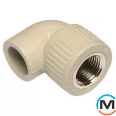 Полипропиленовый угол Ekoplastik Р.В. 25 мм х 3/4", Тип резьбы: Внутренняя, Диаметр резьбы: 3/4", Диаметр (мм): 25, фото 