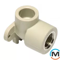 Полипропиленовый угол Ekoplastik настенный 25 мм х 1/2", Тип резьбы: Внутренняя, Диаметр резьбы: 1/2", Диаметр (мм): 25, фото 