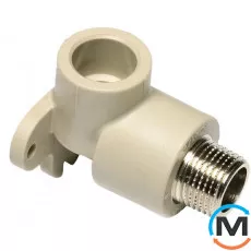 Полипропиленовый угол Ekoplastik настенный с Н.Р. 20 мм х 1/2", фото 