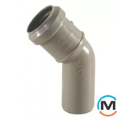 Коліно каналізаційне Valsir 32 67°, Вид каналізації: Внутрішня, Тип каналізації: Проста, Градус (град.): 67, Діаметр (мм): 32, Матеріал: Полівінілхлорид (ПВХ), фото 