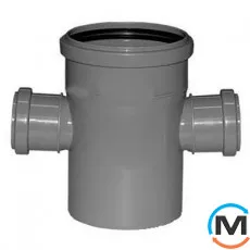 Хрестовина каналізаційна Valsir 87° 110/50/50, Варіант: Одноплощинна, Вид каналізації: Внутрішня, Тип каналізації: Проста, Градус (град.): 90, Модифікація: 110/50/50 87°, Діаметр (мм): 100, Матеріал: Полівінілхлорид (ПВХ), фото 