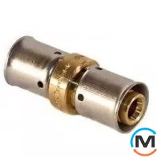 Пресс соединение Valsir 32, Назначение труб: Универсальная, Диаметр (мм): 32, Рабочее давление (бар): 10, Материал: Латунь, фото 