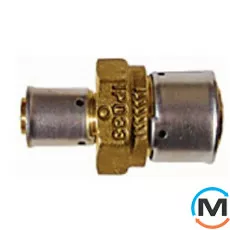 Пресс соединение Valsir 32х16, Модификация: 32х16, Назначение труб: Универсальная, Диаметр (мм): 32, Рабочее давление (бар): 10, Материал: Латунь, фото 