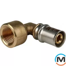 Уголок пресс Valsir с внутренней резьбой 32х1 1/4", Тип резьбы: Внутренняя, Диаметр резьбы: 1 1/4", Назначение труб: Универсальная, Диаметр (мм): 32, Рабочее давление (бар): 10, Материал: Латунь, фото 