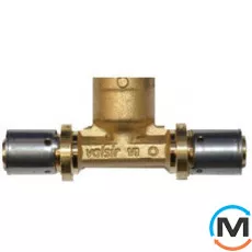 Тройник пресс Valsir 20х1/2"Вх16, Тип резьбы: Внутренняя, Диаметр резьбы: 1/2", Модификация: 20х1/2"Вх16, Назначение труб: Универсальная, Диаметр (мм): 20, Рабочее давление (бар): 10, Материал: Латунь, фото 