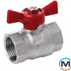 Кран кульовий Bonomi TAMIGI Ø1/4" ВВ PN40 метелик, Тип різьблення: Внутрішня/Внутрішня, Діаметр різьблення: 1/4", Виконання: Прямий, Тип ручки: Метелик, Робочий тиск (бар): 40, Матеріал: Латунь, фото 