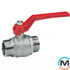 Кран кульовий Bonomi TAMIGI Ø1" ЗЗ алюмінієва ручка, Тип різьблення: Зовнішня/Зовнішня, Діаметр різьблення: 1", Виконання: Прямий, Тип ручки: Ручка, Робочий тиск (бар): 40, Матеріал: Латунь, фото 