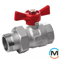 Кран-американка кульовий Bonomi TAMIGI Ø3/4" red PN40i, фото 