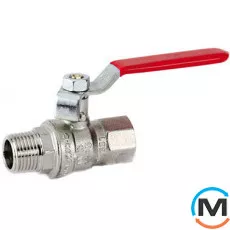 Кран кульовий Bonomi MISSOURI посилений Ø3/4" ВЗ ручка, Тип різьблення: Внутрішня/Зовнішня, Діаметр різьблення: 3/4", Виконання: Прямий, Тип ручки: Ручка, Робочий тиск (бар): 40, Матеріал: Латунь, фото 