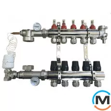 Комплект для подключения системы теплый пол Djoul 4 выхода, Количество выходов: 4, фото 