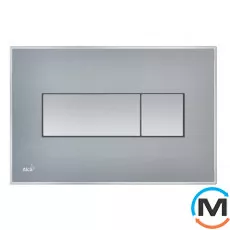 Кнопка керування Alca Plast з кольоровою пластиною (дошка - нержавіюча матова), фото 