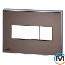 Кнопка керування Alca Plast з кольоровою пластиною (дошка – коричнева), фото 