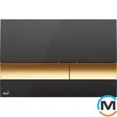 Кнопка керування Alca Plast (чорна/золота), фото 