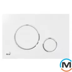 Кнопка керування Alca Plast для прихованих систем інсталяції, білий-хром-глянець, фото 