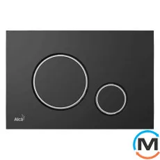 Кнопка керування Alca Plast для прихованих систем інсталяції, чорний-мат/хром-глянець, фото 