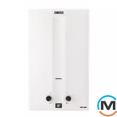 Газова колонка Zanussi GWH 10 Fonte Turbo, Тип розпалювання: Електронний, Теплова потужність (кВт): 18.5, Тип камери згоряння: Закрытая, Колір: Білий, Підведення труб: Нижня, Продуктивність (л/хв): 10, Спосіб встановлення: Настінний, Електроживлення: 3 V, фото 