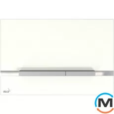 Кнопка керування Alca Plast для прихованих систем інсталяції, скло-білий, фото 