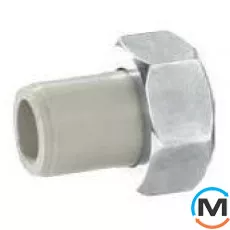 Полипропиленовый сборный элемент 25 x 1 "В KAN ppr, Тип резьбы: Накидная гайка, Диаметр резьбы: 1", Диаметр (мм): 25, Рабочее давление (бар): 10, фото 