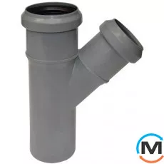 Трійник каналізаційний Valsir 40/40 45°, Вид каналізації: Внутрішня, Тип каналізації: Проста, Градус (град.): 45, Модифікація: 40/40 45°, Діаметр (мм): 40, Матеріал: Полівінілхлорид (ПВХ), фото 