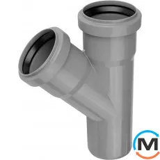 Трійник каналізаційний Valsir 110/110 67°, Вид каналізації: Внутрішня, Тип каналізації: Проста, Градус (град.): 67, Модифікація: 110/110 67°, Діаметр (мм): 100, Матеріал: Полівінілхлорид (ПВХ), фото 