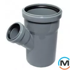 Трійник редукційний для каналізації Valsir 75/50 67°, Вид каналізації: Внутрішня, Тип каналізації: Проста, Градус (град.): 67, Модифікація: 75/50 67°, Діаметр (мм): 75, Матеріал: Полівінілхлорид (ПВХ), фото 