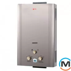 Roda JSD20-A6 "Срібло" димохідна газова колонка, Тип розпалювання: Електронний, Теплова потужність (кВт): 20, Тип камери згоряння: Відкрита, Колір: Срібло, Підведення труб: Нижня, Продуктивність (л/хв): 10, Спосіб встановлення: Настінний, Електроживлення: 3 V, фото 