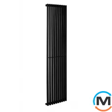 Трубчастий радіатор Betatherm Quantum 1 1800x405x104 мм вертикальний RAL 9005 (чорний-матовий), Підключення радіатора: Нижнє, Колір: Чорний, Конструктив: Трубчастий, Висота (мм): 1800, Кількість секцій: 10, Довжина (мм): 405, фото 