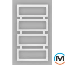 Сушка для рушників Genesis-Aqua QUATTRO 1000x530 білий, Колір: Білий, Висота (мм): 1000, фото 