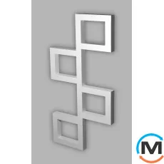 Сушка для рушників Genesis-Aqua FITO 1000x530 білий, Колір: Білий, Висота (мм): 1000, фото 