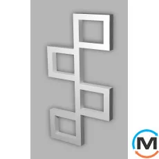 Сушка для рушників Genesis-Aqua FITO 1200x530 білий, Колір: Білий, Висота (мм): 1200, фото 