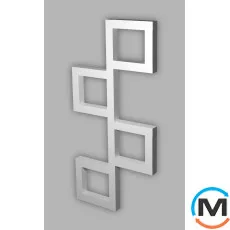 Сушка для рушників Genesis-Aqua FITO 800x530 білий, Колір: Білий, Висота (мм): 800, фото 