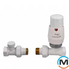 Комплект термостатичний Vario Term ELEGANT прямий White, фото 