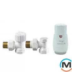 Комплект термостатичний Vario Term ELEGANT кутовий білий., фото 