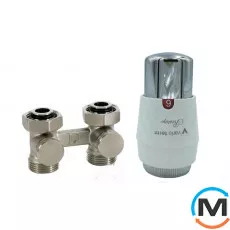 Комплект Vario Term Нікель Standard тип V Prestige (Біла/хром) кутовий, фото 