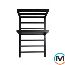 Сушка для рушників Genesis-Aqua ARO 800x530 чорний, Колір: Чорний, Висота (мм): 800, фото 