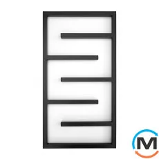 Сушка для рушників Genesis-Aqua INFINITE 1000x530 чорний, Колір: Чорний, Висота (мм): 1000, фото 