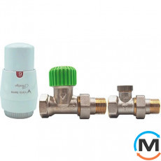 Комплект термостатичний Vario Term Нікель Econ PRESTIGE прямий EGS0206C/FP, фото 