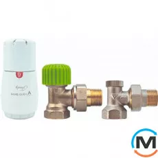 Комплект термостатичний Vario Term Нікель Econ TRENDY кутовий, фото 