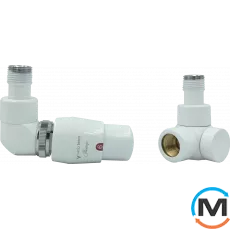 Комплект термостатичний Vario Term LUX I кутовий лівий White, фото 