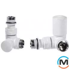 Комплект термостатичний Vario Term VISION REGULATED кутовий лівий White, фото 