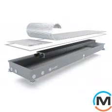 Внутрипольный конвектор U-CON EK 230/3000/55, Тип конвектора: Без вентилятора, Корпус конвектора: Нержавеющая сталь, Кол-во теплообменников: 1, Способ установки: Внутрипольный, Глубина (мм): 55, Ширина (мм): 230, Длина (мм): 3000, фото 