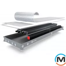 Внутрипольный конвектор U-CON VK2 DC 360/1500/67, Тип конвектора: С вентилятором, Корпус конвектора: Нержавеющая сталь, Кол-во теплообменников: 2, Напряжение вентилятора: 24 V, Способ установки: Внутрипольный, Глубина (мм): 67, Ширина (мм): 360, Длина (мм): 1500, фото 