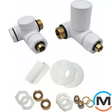 Комплект термостатичний Vario Term INTEGRA REGULATED All In One кутовий лівий (Cu) White, фото 