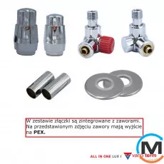 Комплект термостатичний Vario Term LUX I All In One правий (PEX) White, фото 