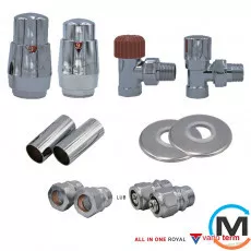 Комплект термостатичний Vario Term ROYAL All In One кутовий (PEX) White, фото 