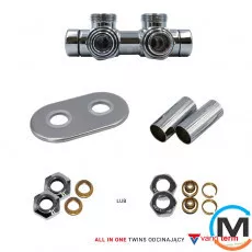 Комплект Vario Term TWINS LOCHSHIELD All In One угловой (PEX) White, фото 