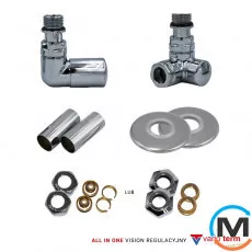 Комплект термостатичний Vario Term VISION REGULATED All In One лівий (Cu) White, фото 