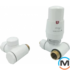 Комплект термостатичний Vario Term INTEGRA кутовий лівий White, фото 